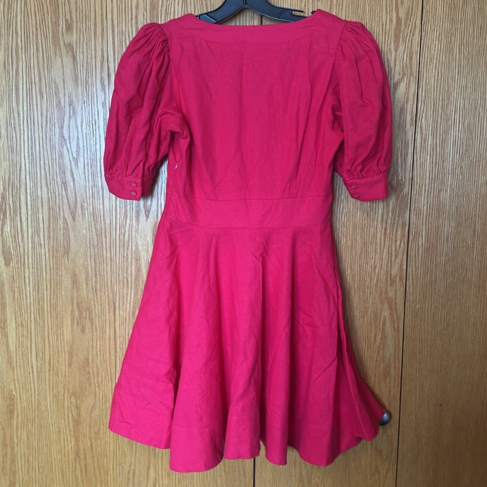 House of Harlow 1960 linen blend blend puff sleeve mini dress - Picture 8 of 11